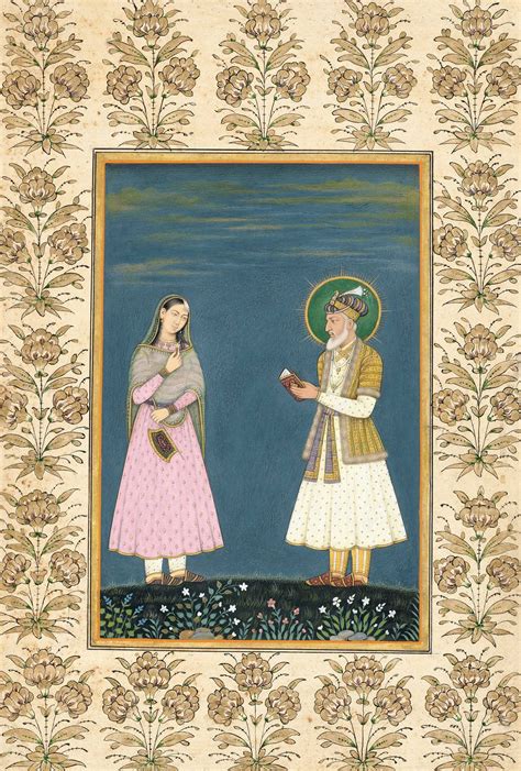 A RARE INDIAN MINIATURE PAINTING OF SHAH JAHAN AND MUMTAZ MAHAL - auctions & price archive