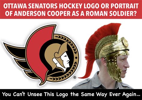 Ottawa Senators Logo or Anderson Cooper As A Roman Soldier Meme Blank
