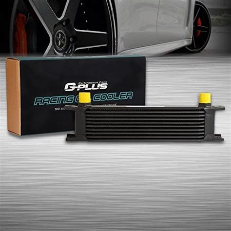 G Plus 10 Row An10 10an Universal Aluminum Engine Transmission Oil Cooler Black