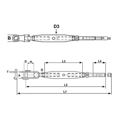 Turnbuckle Toggle Terminal Cables Estructurales