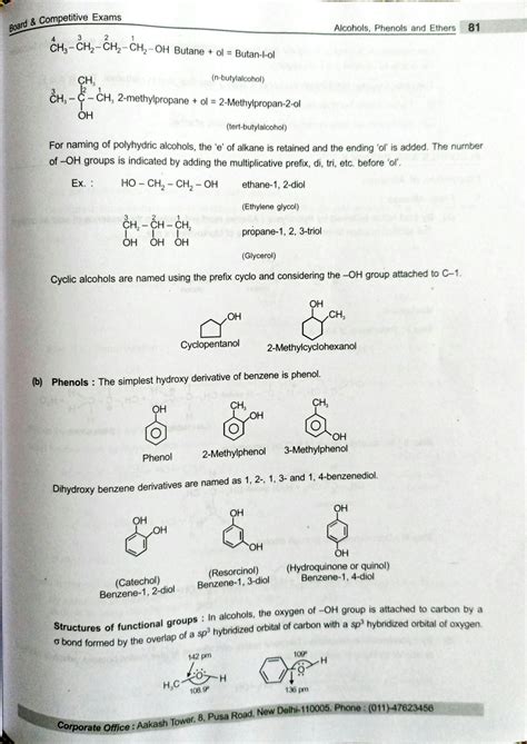 SOLUTION Aakash Alcohols Phenols And Ethers Part 1 Class 12