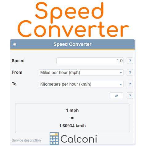 Speed Converter Km H Mph Knot