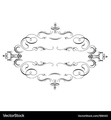 Scrollwork Frame Royalty Free Vector Image Vectorstock