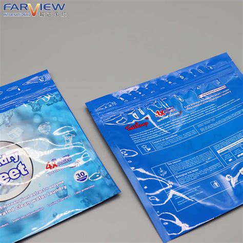 Custom Printed Side Gusset Washing Powder Packaging Bag Plastic Laundry