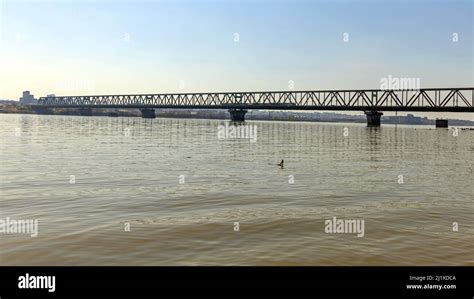 Old Steel Pancevo Bridge Over River Danube Belgrade Stock Photo - Alamy