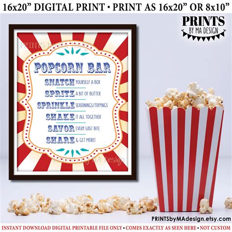 Printable Popcorn Sign