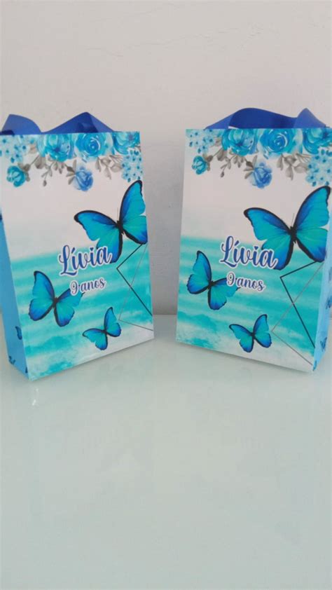 Sacolinha Borboleta Azul Elo Produtos Especiais