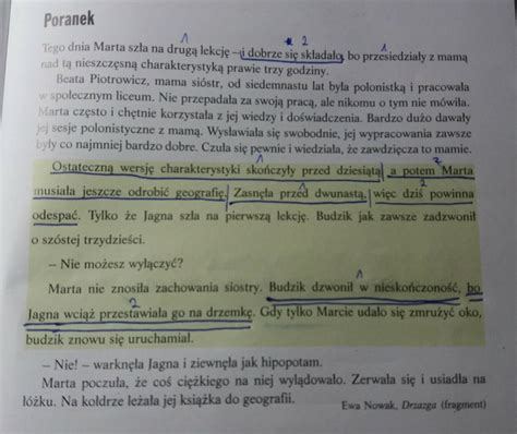 5 Nazwij typ każdego zdania z ostatniego akapitu tekstu zdanie 1