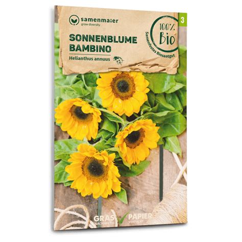 Bio Sonnenblume Bambino Von Samen Maier Saatgut Shopping