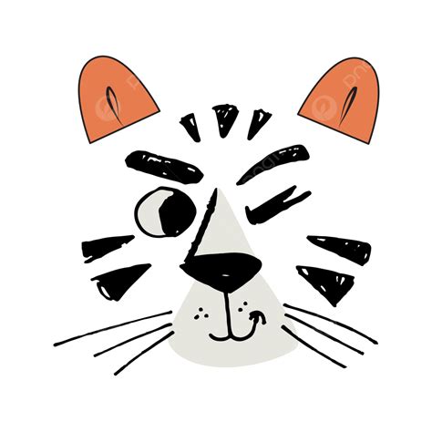 Cartoon Cat Face Vector Illustration Cartoon Cat Face Animals Face