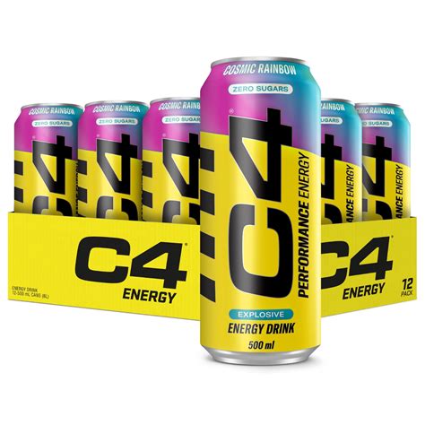 Buy C4 Performance Energy Drinks Cosmic Rainbow 500ml 12 Pack Sugar