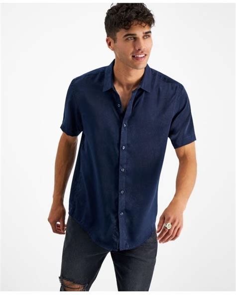 Inc International Concepts Regular Fit Satin Shirt Created For Macys