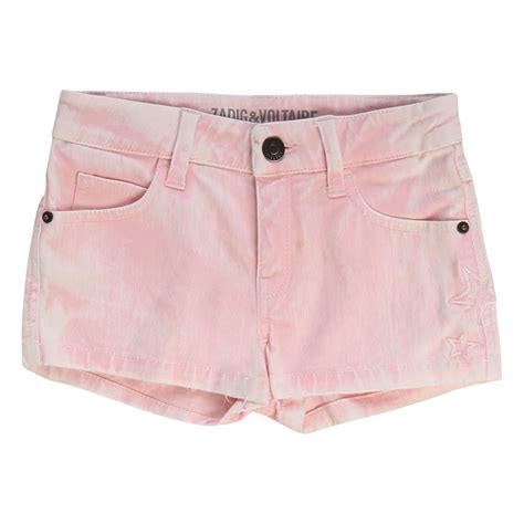 Zadig And Voltaire Tie Dye Denim Shorts Pink Smallable