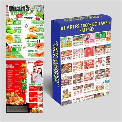 Encartes Para Supermercado Pack Editável 81 Artes Psd Parcelamento