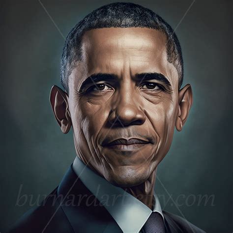 Digital Download Barak Obama Portrait Democrat Politics First Family AI ...