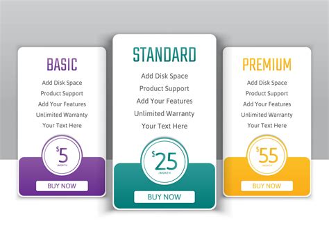 Pricing table 641239 Vector Art at Vecteezy