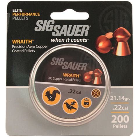 Buy SIG Pellet 22 Cal Wraith Lead Copper Plated 200 Count Blister