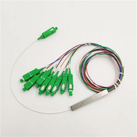 China 1x8 Bare Type Fiber Optical PLC Splitter with PVC LSZH Hytrel Jacket Manufacturers Factory