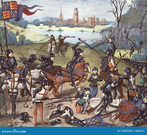 La Batalla De Agincourt De Una Miniatura Del Siglo Xv Foto