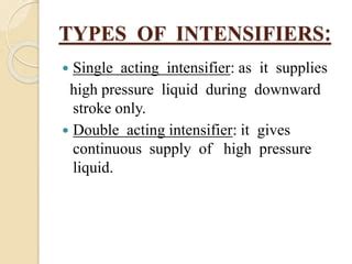 Hydraulic intensifier | PPT