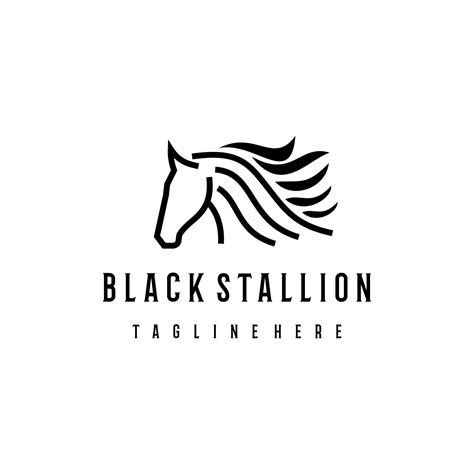 Black Stallion logo design. Awesome a black stallion silhoutte. A black ...