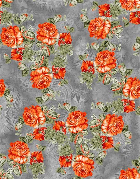 Beautiful Romantic Seamless Floral Pattern With Colorful Roses And