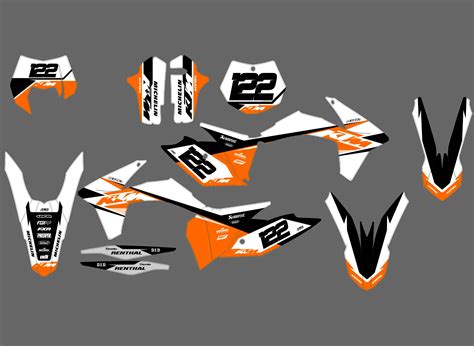 Kit déco KTM SX SXF 2011 2012 Airline Blanc Boutique Kit Déco Moto