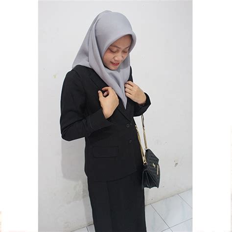 Jual Setelan Blazer Kancing Dua Rok Dan Celana Blazer Azkia Seragam