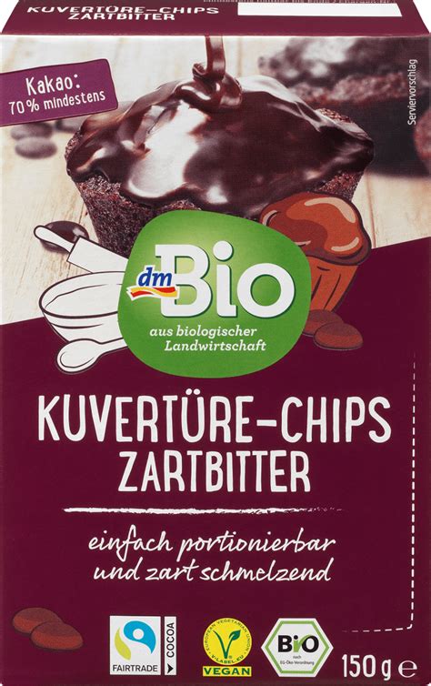 dmBio Kuvertüre Chips Zartbitter 150 g dauerhaft günstig online