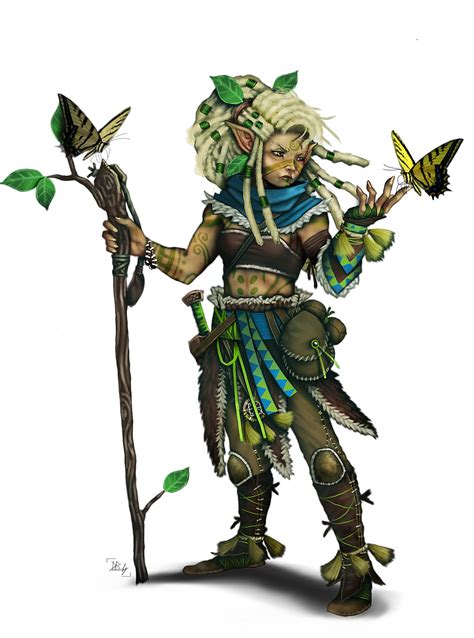 Artstation Mayari Ghostwise Halfling Druid David Baldridge Dungeons And Dragons Characters