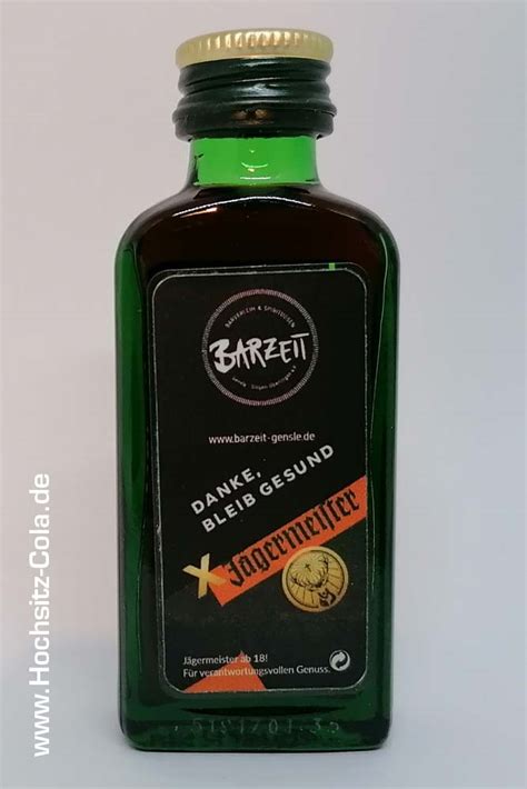 Jägermeister 0 02l Barzeit KLE Hochsitz Cola Jägermeistersammlung