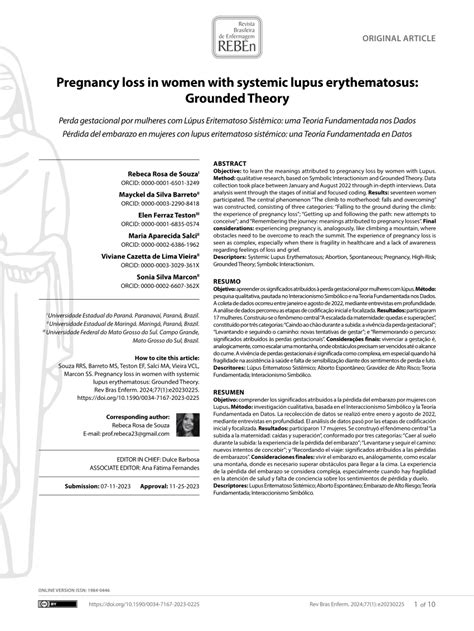 Pdf Pregnancy Loss In Women With Systemic Lupus Erythematosus