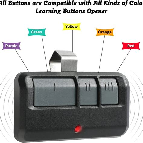 Universal Chamberlain Liftmaster Remote Black Button Garage Door