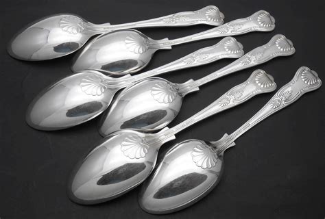 Kings Pattern Dessert Spoons Set Of Silver Plated Epns A