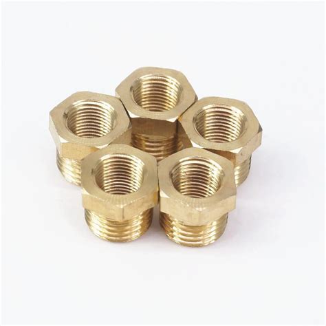 Brass Reducer 1 4 BSP Male Thread To 1 8 BSP Female Thread Reducing