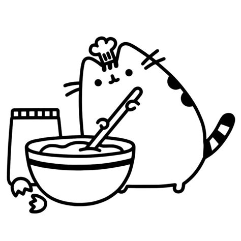 Pusheen Cat Coloring Pages at GetDrawings | Free download