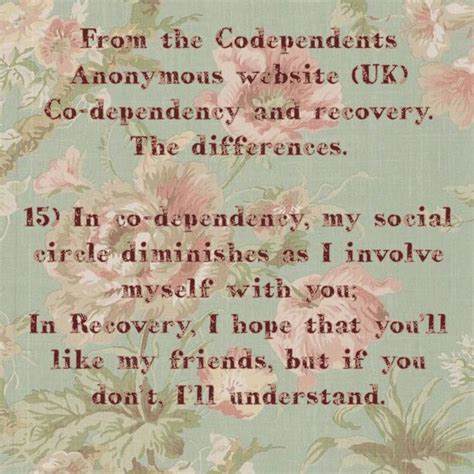 From The Codependents Anonymous Website Uk Co Dependency And Recovery