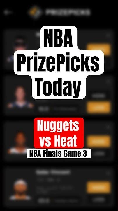 4 Leg Nba Prize Picks Parlay Wins 500 Heat Vs Nuggets Youtube