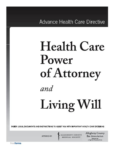 Free Pennsylvania Advance Directive Form Medical Poa Living Will Pdf