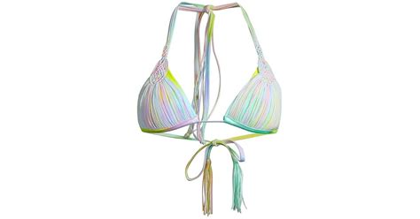 PQ Swim Mila Triangle Bikini Top In Blue Lyst