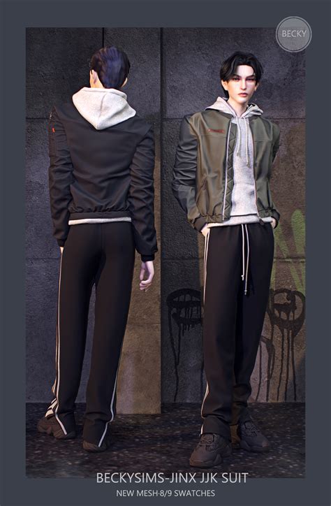 BECKYSIMS JINX JJK SUIT BeckySims Sims 4 Male Clothes Sims 4 Men