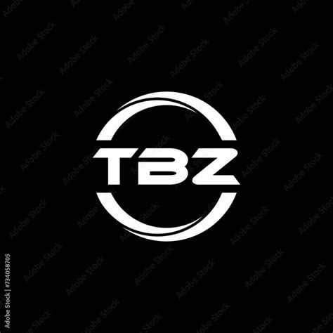 TBZ Letter Logo Design With Black Background In Illustrator Cube Logo