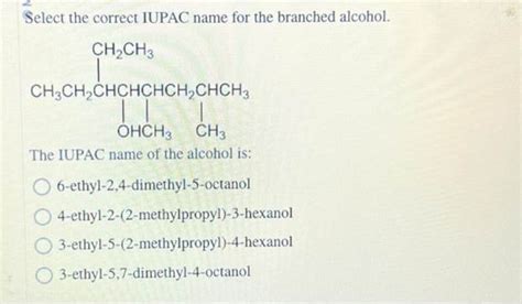 Get Answer Transcribed Image Text Select The Correct Iupac Name For The Transtutors