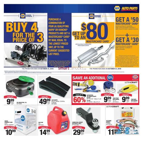 Napa Auto Parts Flyer October To