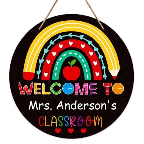 Flyab Welcome Sign For Classroom Decorations 11 5 Personalized Teacher Decorations Sign For