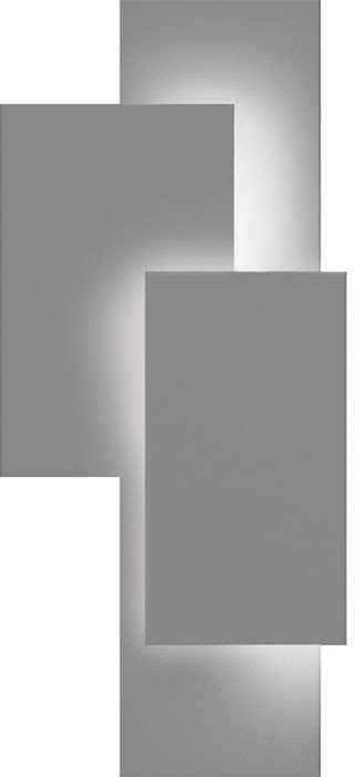 Sonneman 7110 74 WL Offset Panels Contemporary Textured Gray LED Wall