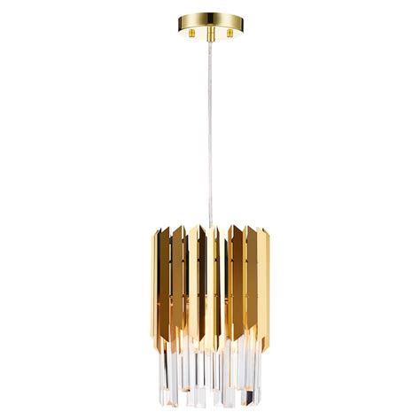 Co Z Gold Moderncontemporary Cylinder Led Medium Hanging Pendant Light