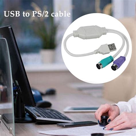 Buy USB Male To PS 2 PS2 Female Converter Cable Cord Converter Adapter