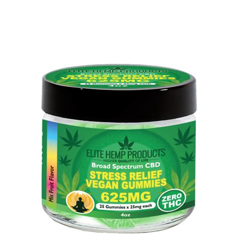 Stress Relief Vegan Gummies 625mg Hemp777 Store