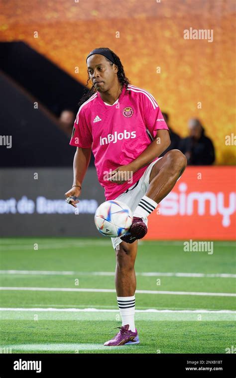 BARCELONA - FEB 26: Ronaldinho Gaucho in action during the Kings League Tournament at the Cupra ...